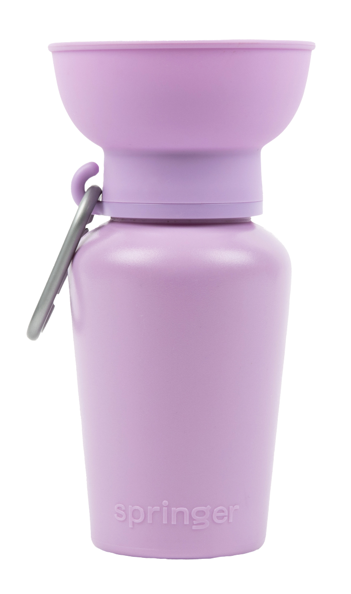 Springer Flip Dog Travel Water Bottle Lilac