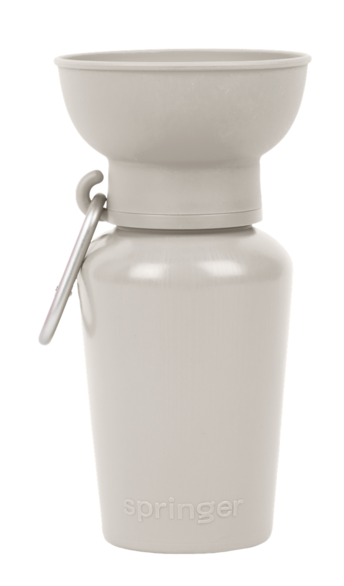 Springer Flip Dog Travel Water Bottle Oat