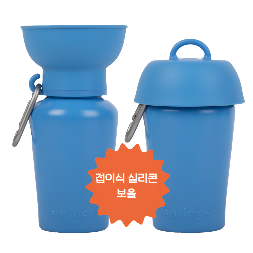 Springer Flip Dog Travel Water Bottle Blueberry