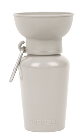 Springer Flip Dog Travel Water Bottle Oat
